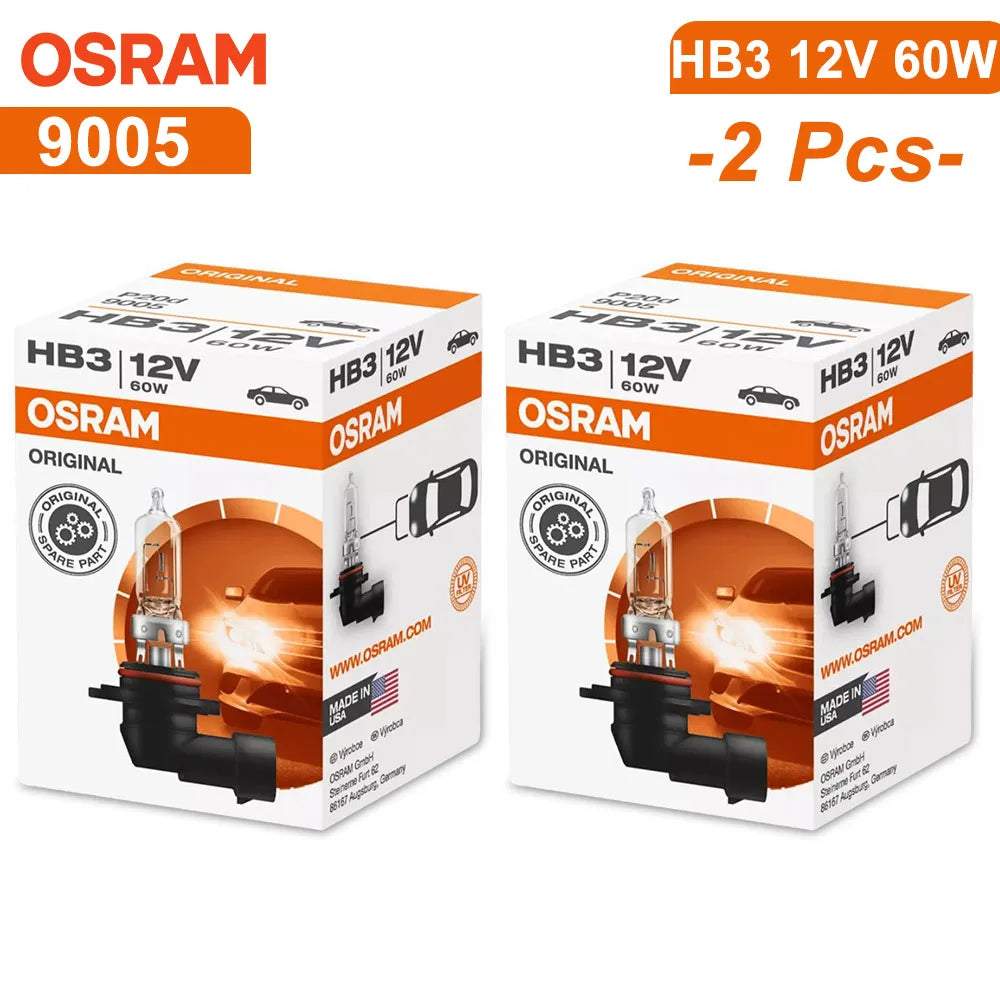 OSRAM 9005 HB3 12V 60W 3200K P20d Headlight Driving Car Halogen Light 3200K High Low Beam ORIGINAL Line for Lexus Honda