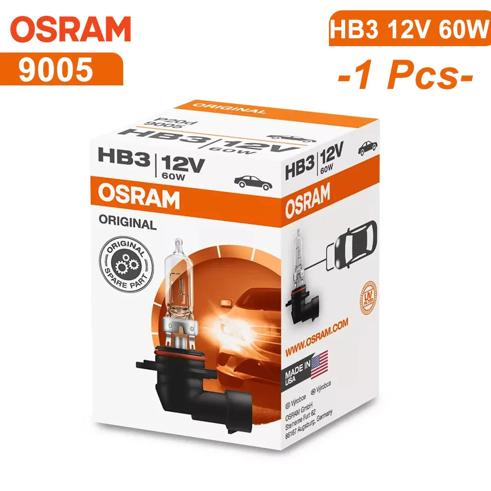 OSRAM 9005 HB3 12V 60W 3200K P20d Headlight Driving Car Halogen Light 3200K High Low Beam ORIGINAL Line for Lexus Honda