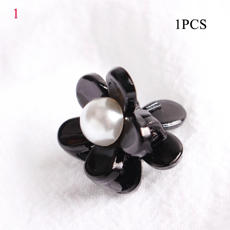 Korean Sweet Mini Round Pearl Hairpins For Women Girls Hair Claw Barrettes Hair Crab Clips Styling Make UP Tool Hair Accessories