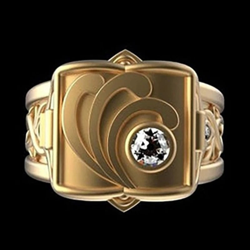 Fashion Personality Boxed Clamshell Ring Unique Luxury Retro Men And Women Coffin Ring Fashion Alloy Jewelry Gift Ring Accessori