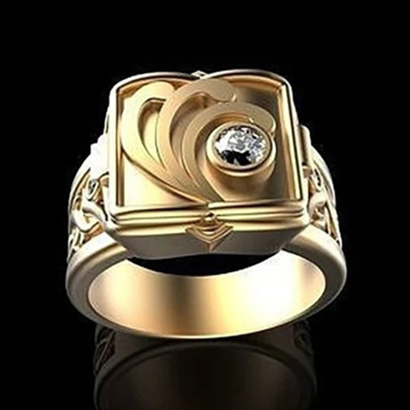 Fashion Personality Boxed Clamshell Ring Unique Luxury Retro Men And Women Coffin Ring Fashion Alloy Jewelry Gift Ring Accessori