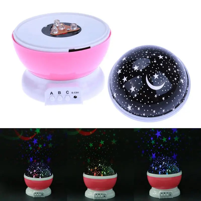 LED Rotating Night Light Projector Starry Sky Star Master Children Kids Sleep Romantic LED USB Projector Lamp Child Gifts