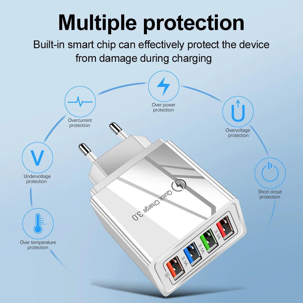 Power Up Pro: Multi-Device Quick Charge Adapter