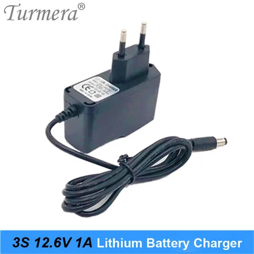 Turmera 12.6V 16.8V 21V 25V 2A 1.3A 1A 18650 Lithium Battery Charger DC5.5*2.1MM for 3S-6S 12V -25V Screwdriver Battery Pack Use