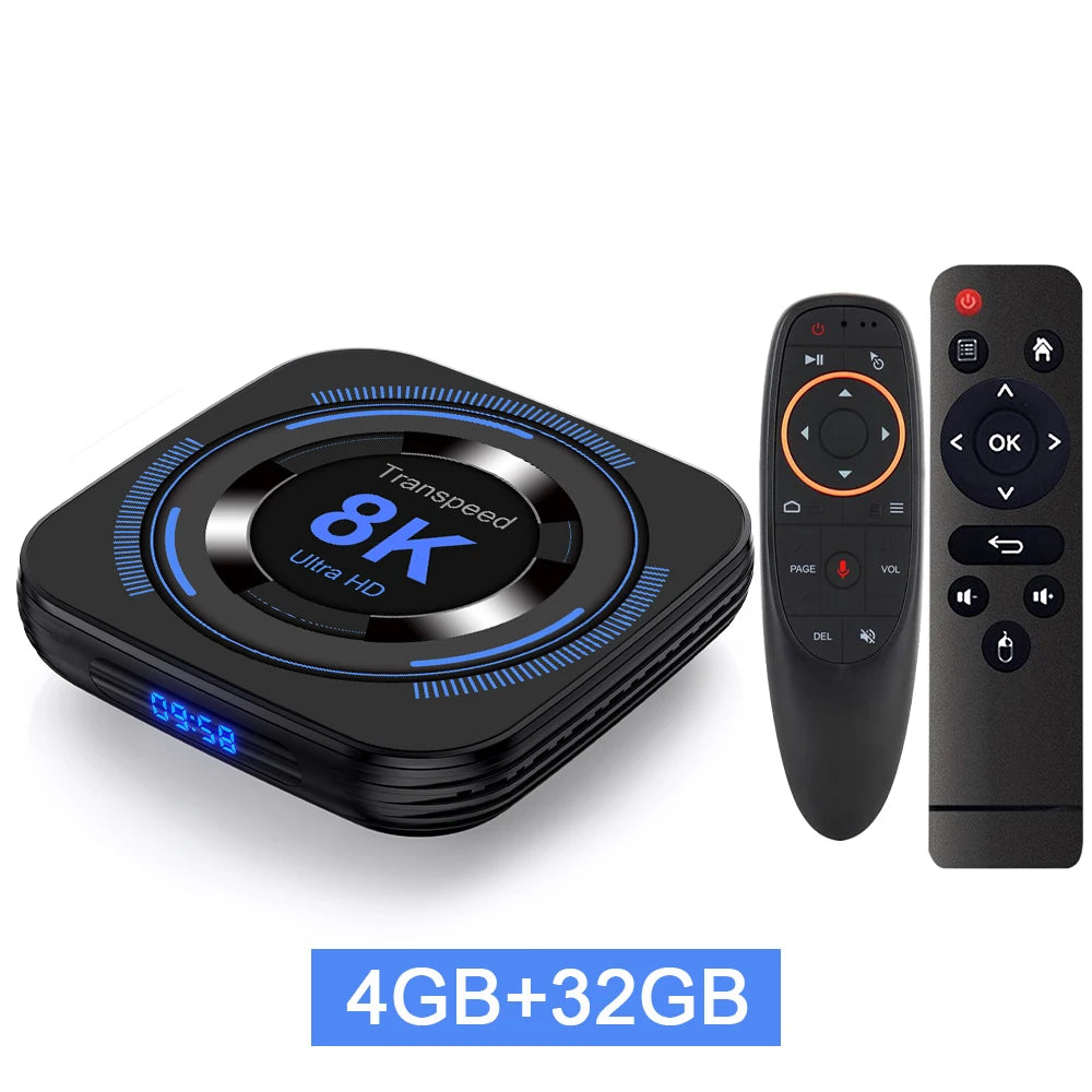 Transpeed Android 12 TV BOX Allwinner H618 Dual Wifi 32G64G Quad Core Cortex A53 Support 8K 4K BT Voice Media player Set top box - Surpriseshopper.com