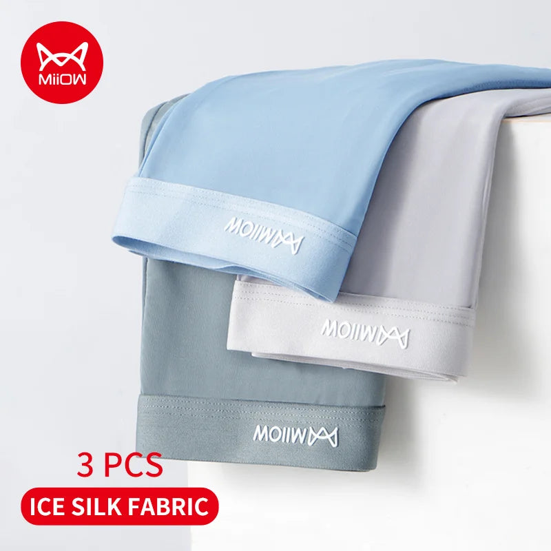 MiiOW: Revolutionary 3-Pack Ice Silk Boxer Briefs – Your Ultimate Comfort Solution