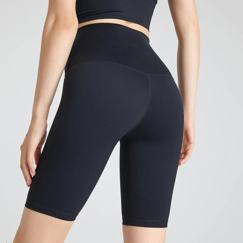 DIAS FIT JOY Women's yoga buttocks line lulu tight yoga pants lifting buttocks high waist fitness quick drying shorts - Surpriseshopper.com