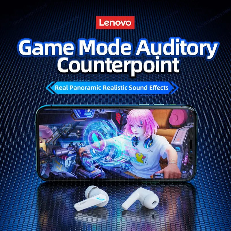 Lenovo GM2 Pro Bluetooth 5.3 Earphones Sports Headset Wireless In-Ear Gaming Low Latency Dual Mode Music Headphones New - Surpriseshopper.com