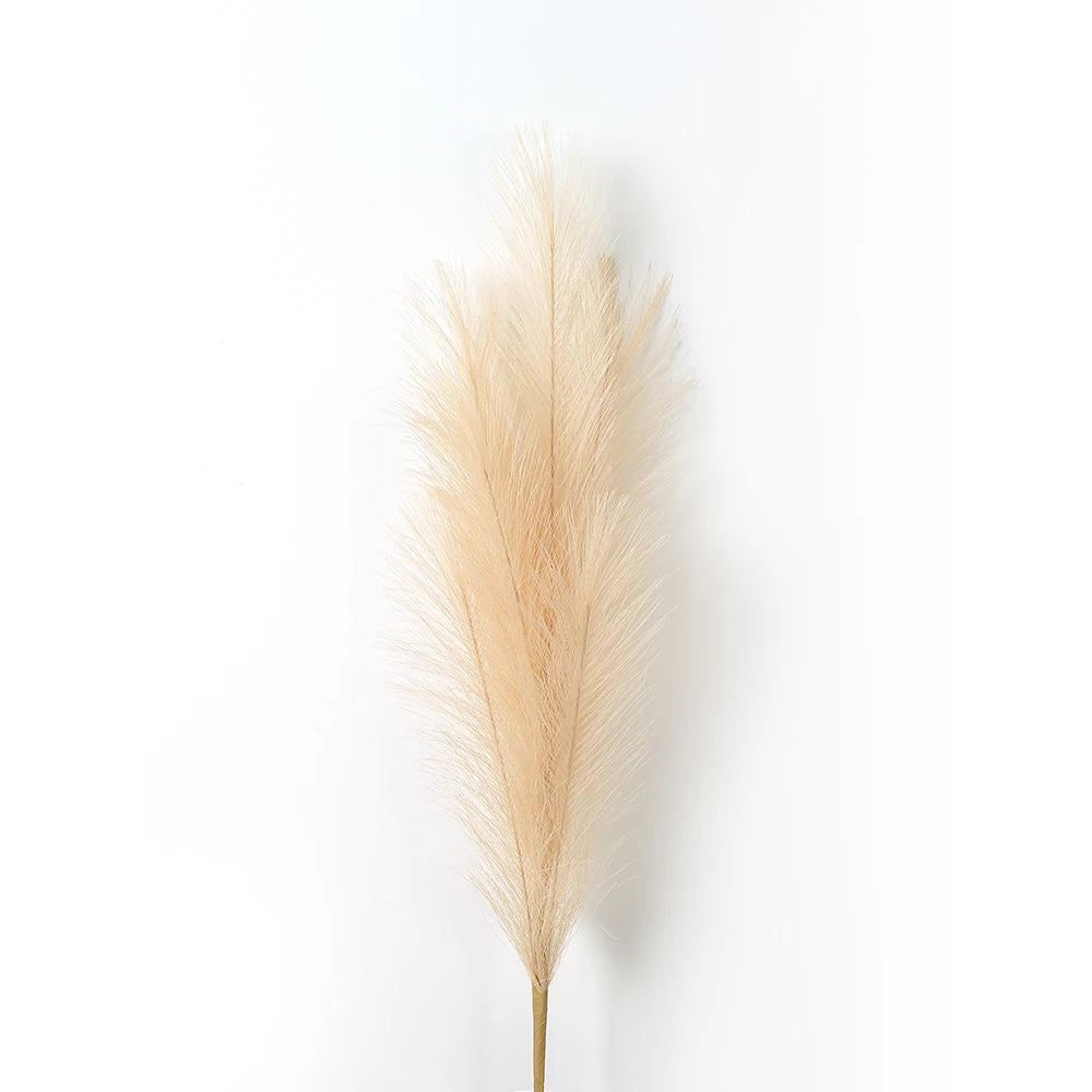 1Pcs Faux Pampas Grass Decor Plume Grass Artificial Phragmites australis Vase Decorations Fake Reeds Plants Everlasting Flowers