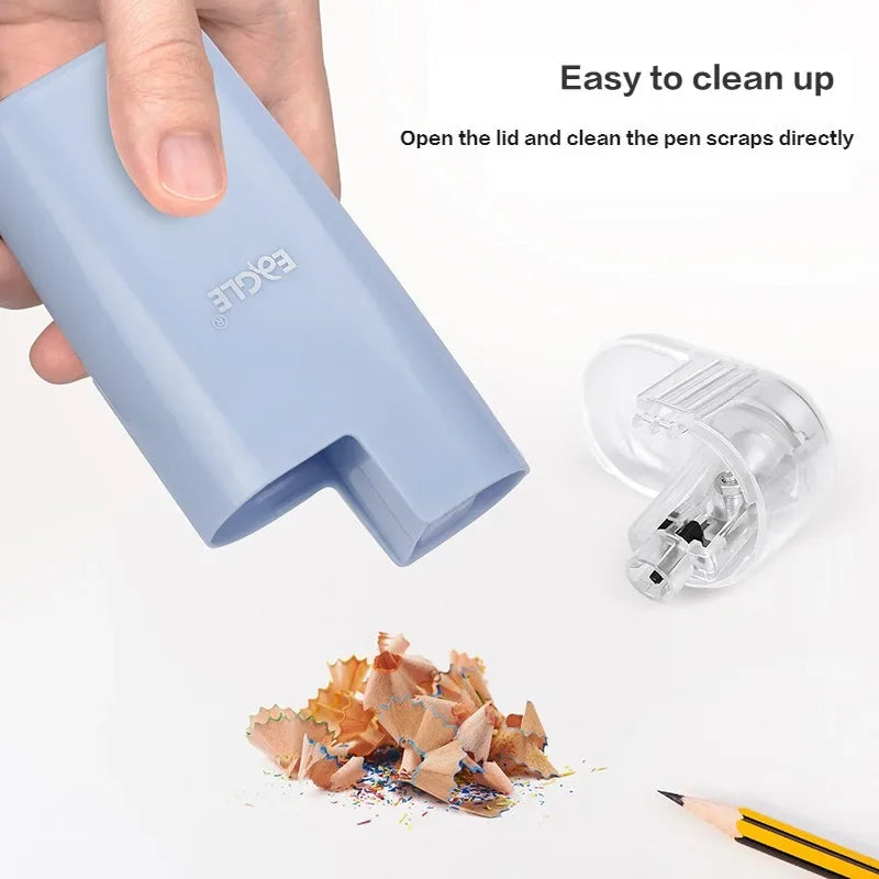 Electric Pencil Sharpener Portable Art Multifunctional Pencil Sharpener Battery Powered Replaceable Knife Rest Student Supplies