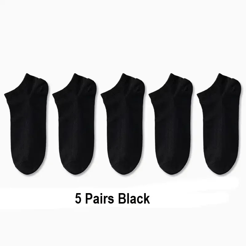 5/10 /20/30 Pairs Unisex Casual Plain Color Boat Socks Thin Breathable Comfy Anti Odor Sweat-absorbing Ankle Socks For Men Women - Surpriseshopper.com