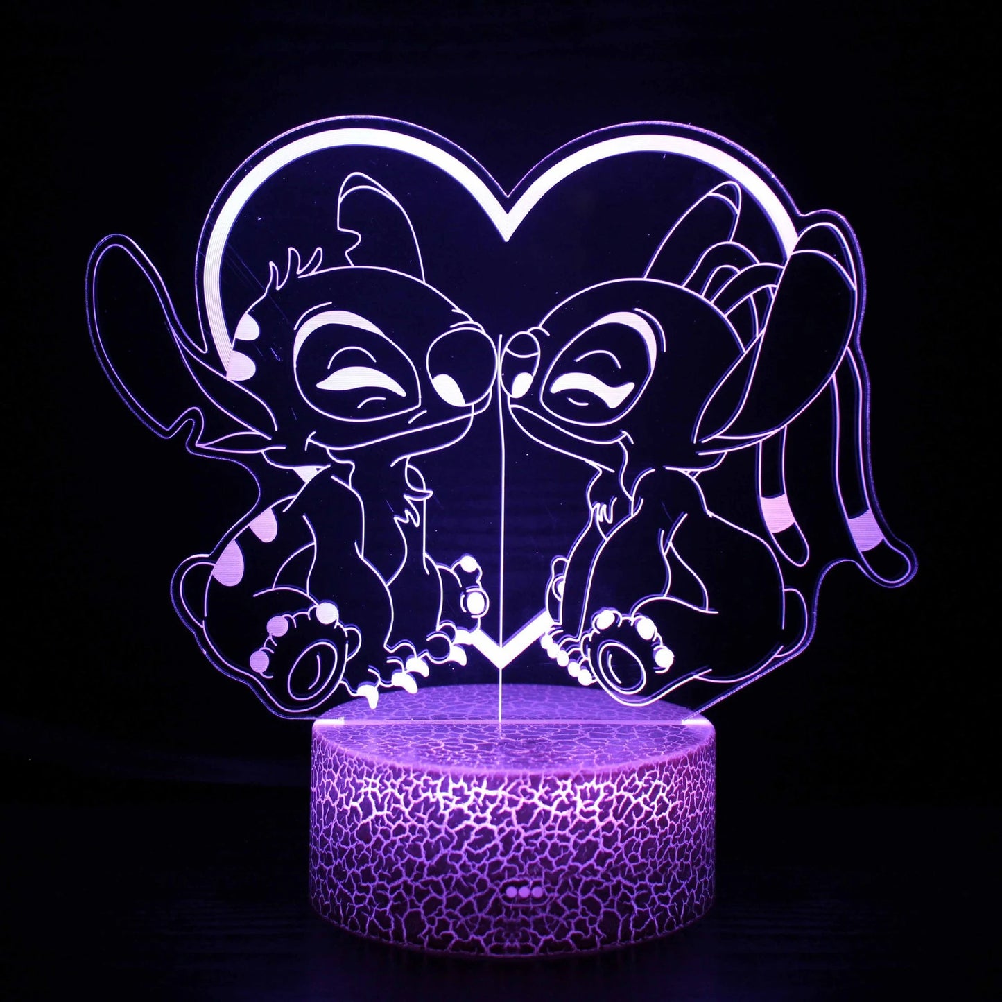 3D Illusion Stitch Night Light with Remote Control and Smart Touch Room Decor Lamp Birthday Valentine's Day Christmas Gifts