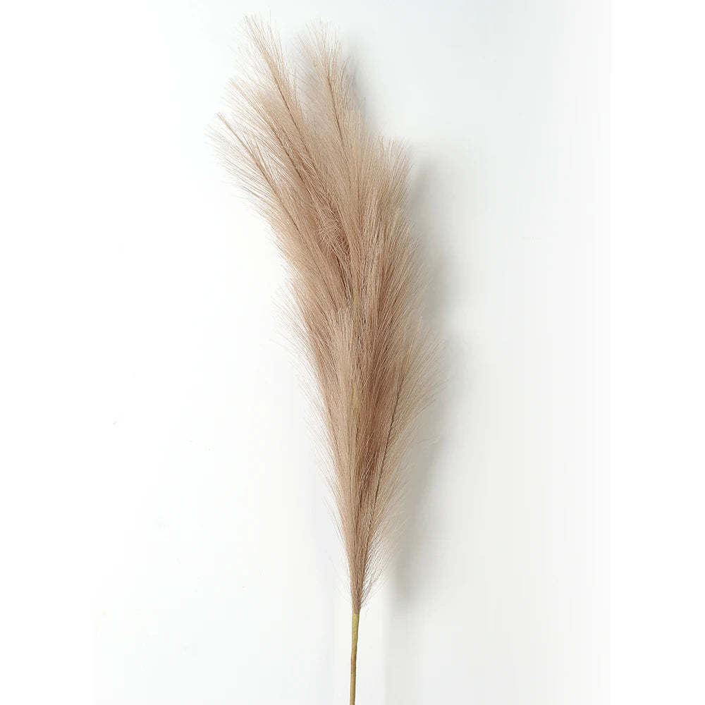 1Pcs Faux Pampas Grass Decor Plume Grass Artificial Phragmites australis Vase Decorations Fake Reeds Plants Everlasting Flowers