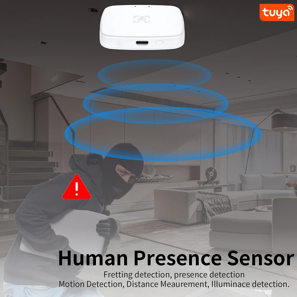 Tuya WiFi /Zigbee Human Presence Detector Smart Human Body PIR Sensor Radar Detector Microwave Motion Sensors