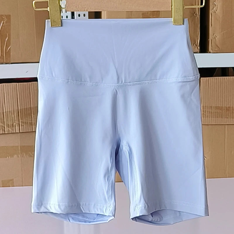 Women Sports Shorts High Waist Yoga Shorts Slim Fit Butt Lift Gym Running High Elastic Nylon Shorts Surpriseshopper.com