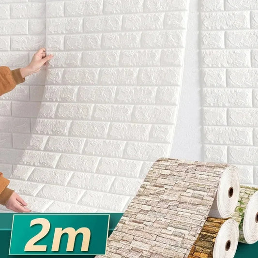 70x2m WallSculpt: Continuous 3D Self-Adhesive Wall Panels