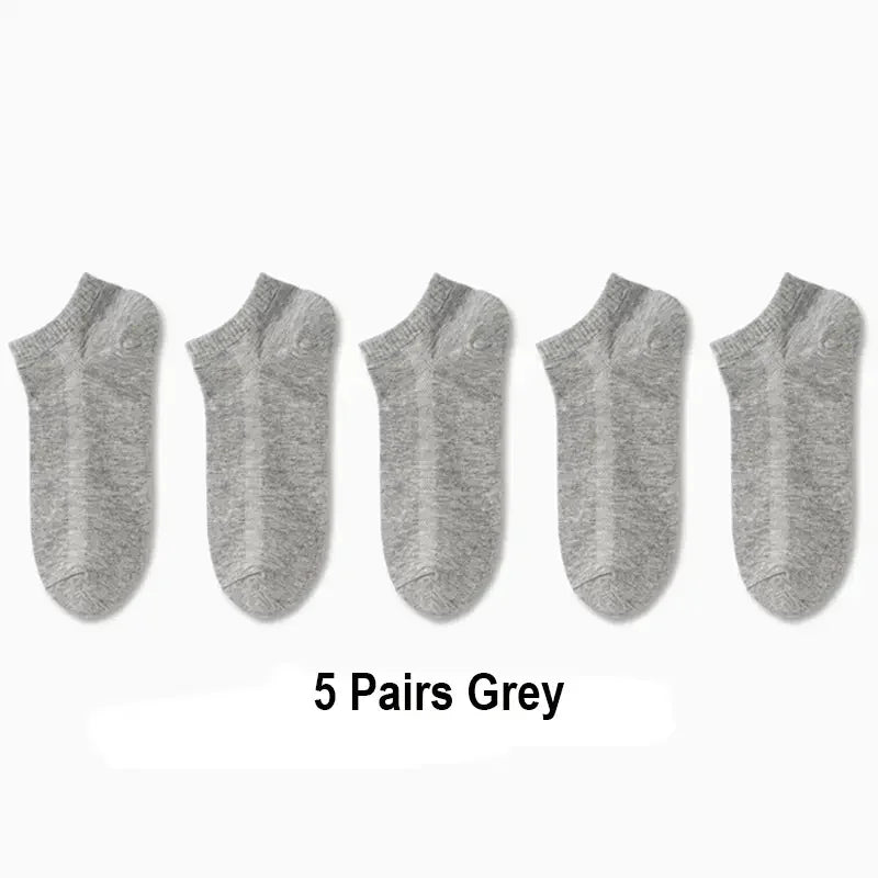 5/10 /20/30 Pairs Unisex Casual Plain Color Boat Socks Thin Breathable Comfy Anti Odor Sweat-absorbing Ankle Socks For Men Women - Surpriseshopper.com