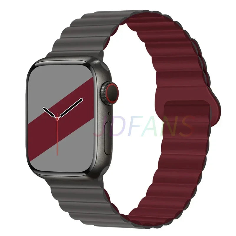 Magnetic Strap For Apple Watch Bands 45mm 38mm 49mm 40mm 42mm 41mm Silicone Sport Bracelet iWatch Series ultra 9 6 5 7 8 se 44mm - Surpriseshopper.com