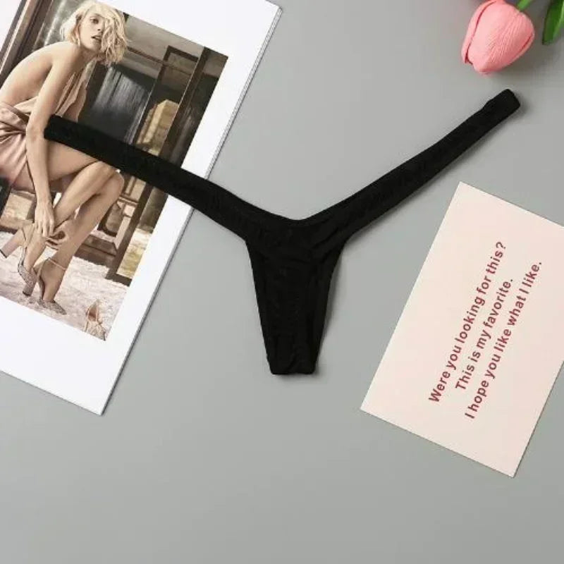 New SilkTouch: Deep V Breathable Low-Waist Thong Panties