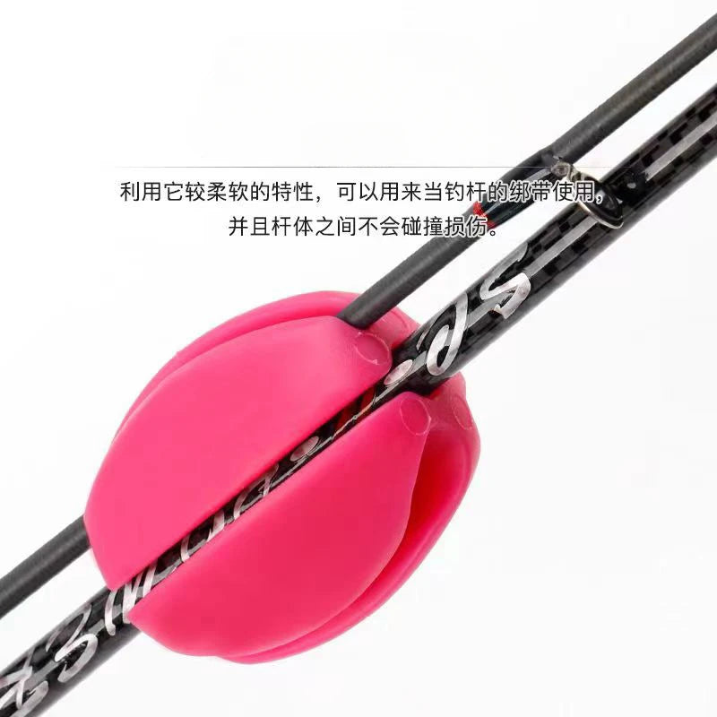 1pcs RodGuard: Lightweight Silicone Fishing Rod Holder Strap