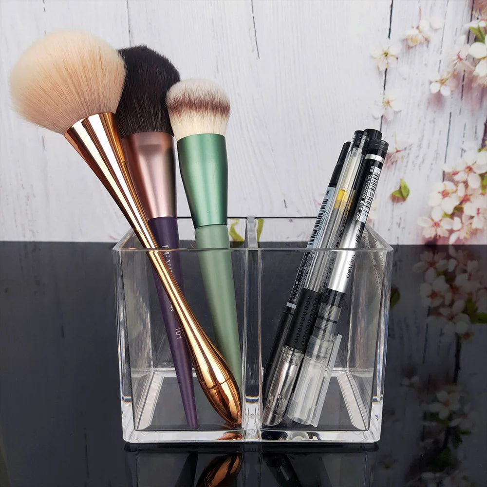 Transparent lipstick Cosmetic Makeup Acrylic Makeup Brush Tool Storage Box Case Make-up Brush Holder Table Organizer Makeup Tool