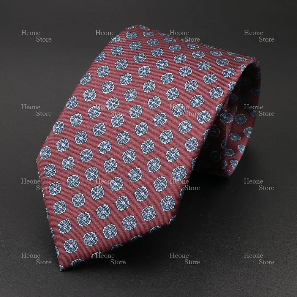 Super Soft Bohemian Silk Polyester Ties For Men Novelty Design Blue Light Color Wedding Office Business Gravata Printed Tie Gift