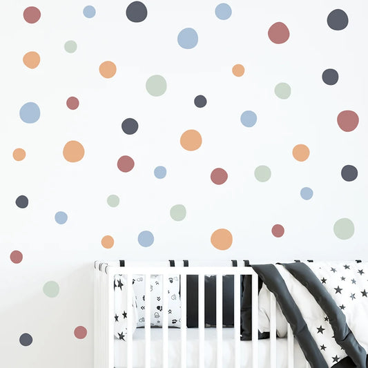 DotSplash: 60-Piece Irregular Polka Dot Wall Sticker Set