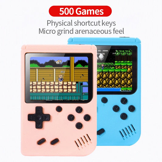 Retro Portable Mini Handheld Video Game Console 8 Bit 3.0 Inch Color LCD Kids Color Game Player Built in 500 Games - Surpriseshopper.com