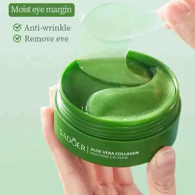 60pcs Aloe Vera Collagen Eye Mask Anti Dark Circles Eyes Bags Moisturizing Anti-Wrinkles Eye Patches Eyes Skin Care Products - Surpriseshopper.com