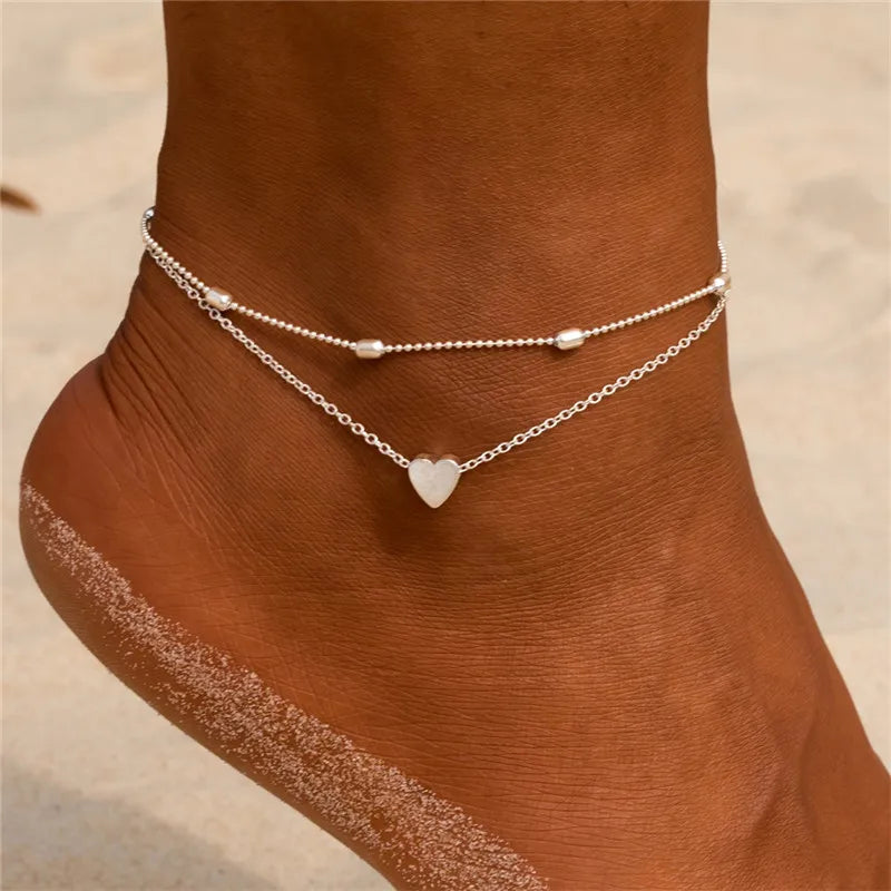 HeartCharm: Adorable Simple Heart Anklet – The Perfect Gift for Every Occasion!