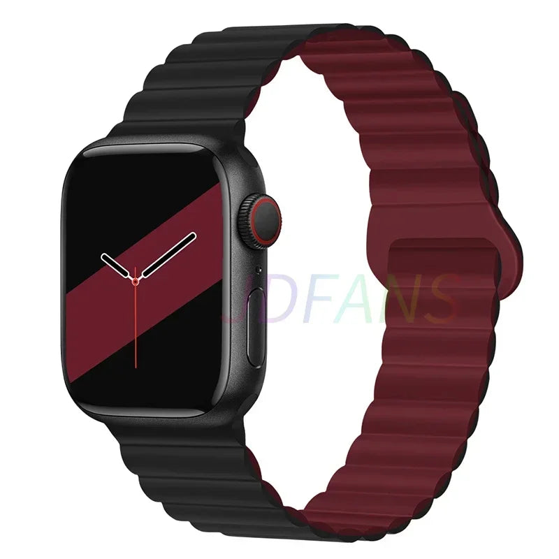 Magnetic Strap For Apple Watch Bands 45mm 38mm 49mm 40mm 42mm 41mm Silicone Sport Bracelet iWatch Series ultra 9 6 5 7 8 se 44mm - Surpriseshopper.com