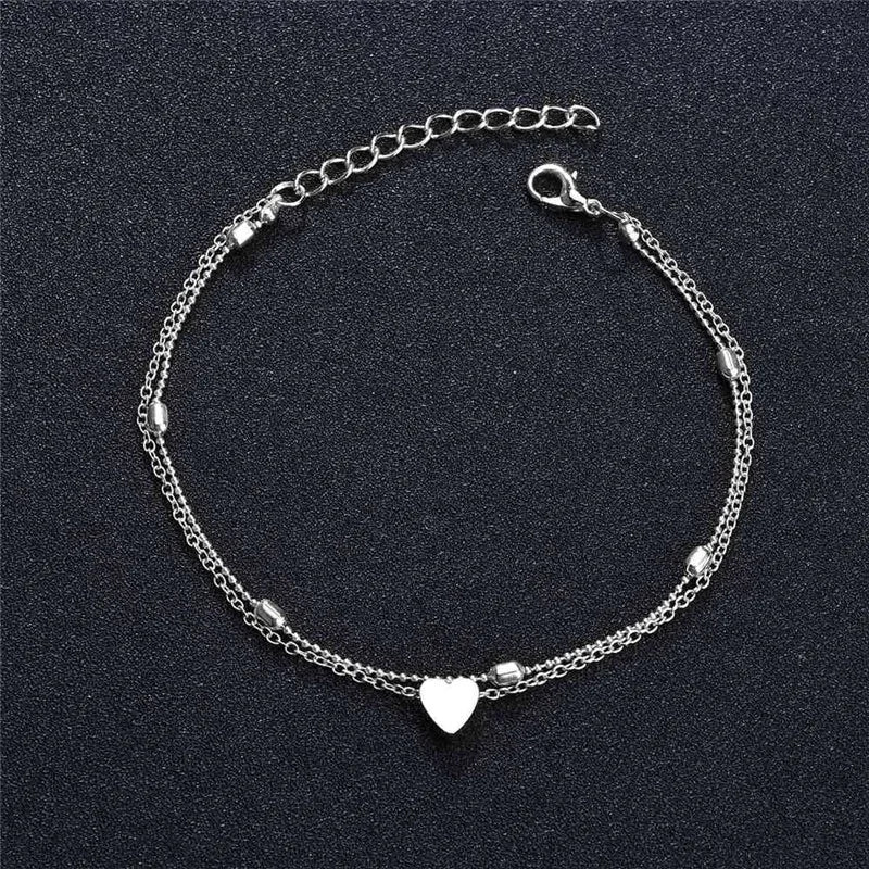 HeartCharm: Adorable Simple Heart Anklet – The Perfect Gift for Every Occasion!