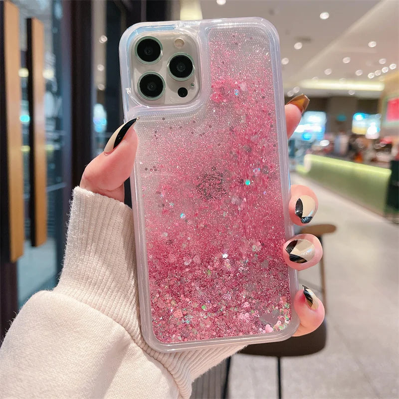 For Redmi Note 13 Pro 4G Case TPU Soft Quicksand Phone Cases for Xiaomi Redmi Note 13 Note13 Pro 13Pro 4G Bling Glitter Cover