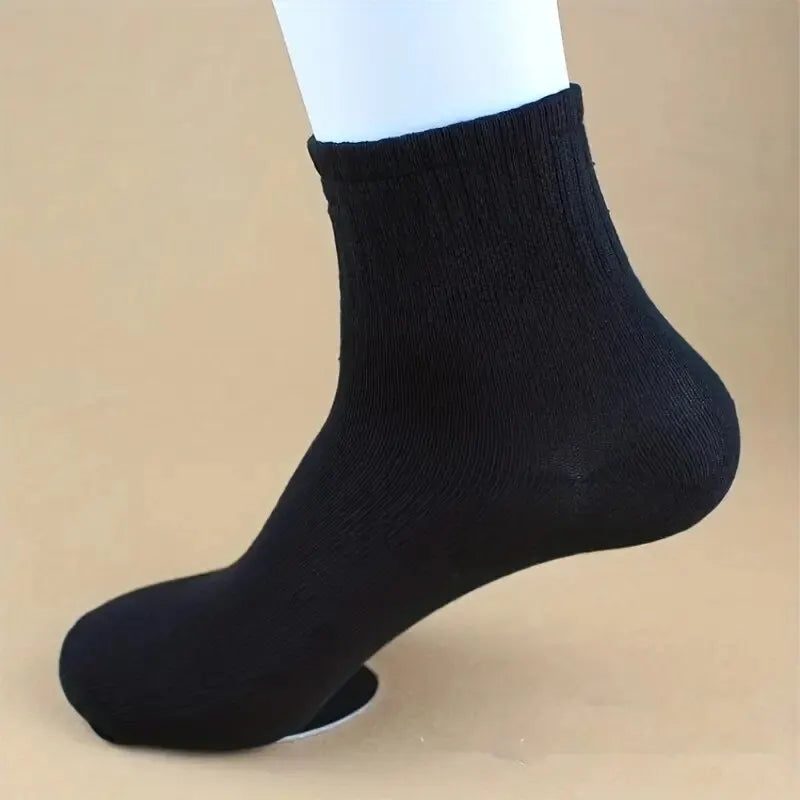 5 Pairs / Lot Men's High-Quality Socks New Styles Black And White Business Men Socks Comfort Breathable Spring Autumn For Male