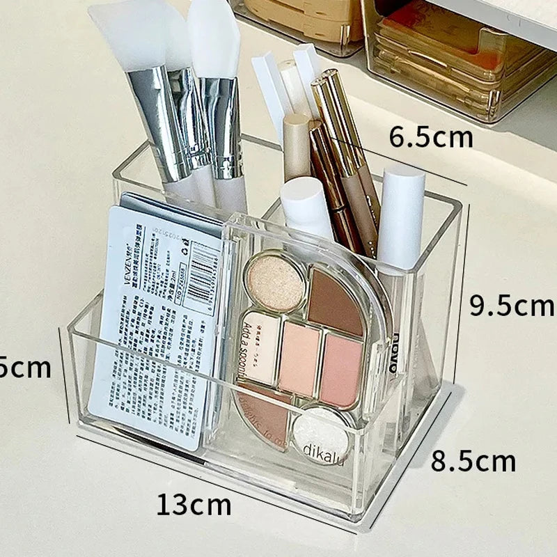 Transparent lipstick Cosmetic Makeup Acrylic Makeup Brush Tool Storage Box Case Make-up Brush Holder Table Organizer Makeup Tool