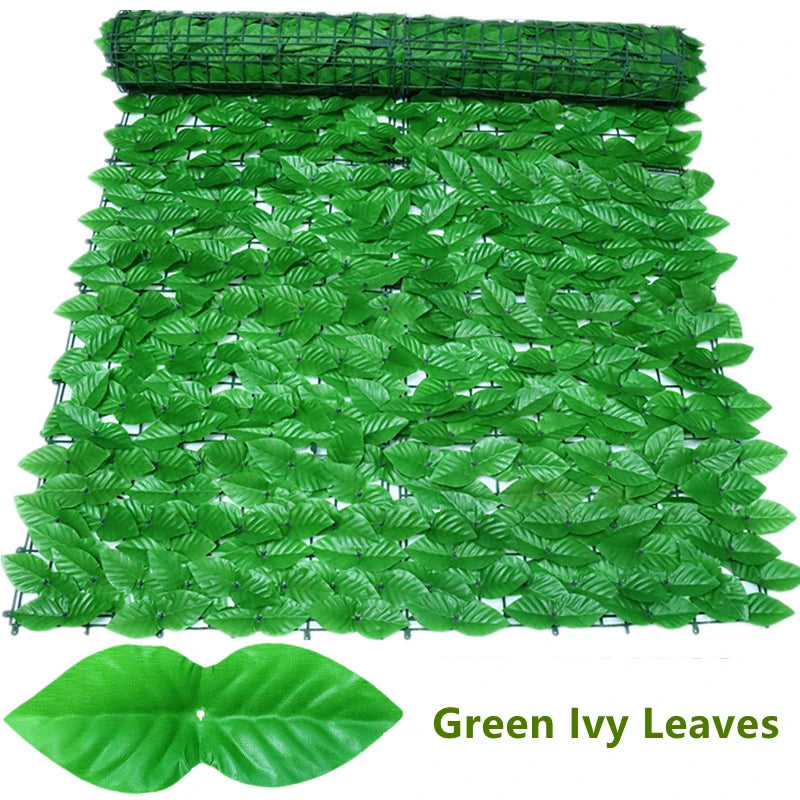 Artificial Leaf Fence Panels 4/3/2/1m Long  Faux Ivy Hedge Fake Leaves Privacy Fence  Garden Fence Balcony Terrace Patio Screen