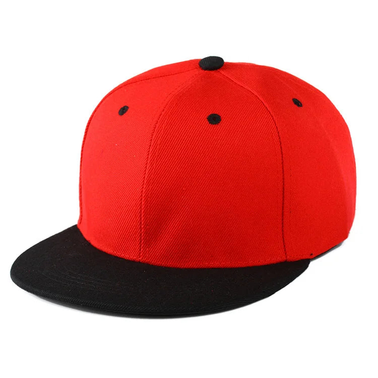 Fashion Unisex Baseball Cap Men Women Hip-hop Flat-brimmed Cap Outdoor Snapback Hat Flat Brim Trendy Leisure Adjustable Sun Hats