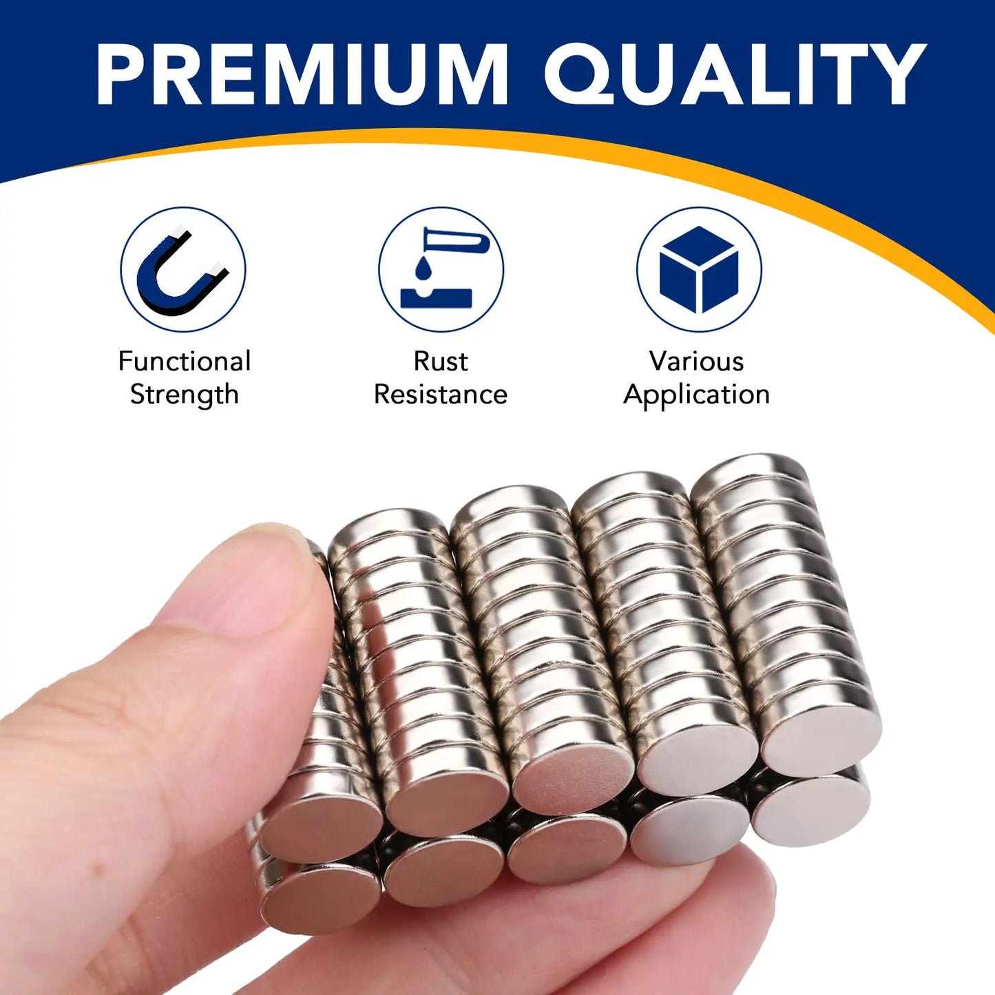 Super Strong Neodymium Disc Magnets Powerful Rare Earth Magnets for Fridge, DIY, Building, Scientific, Craft, and Office Magnets - Surpriseshopper.com