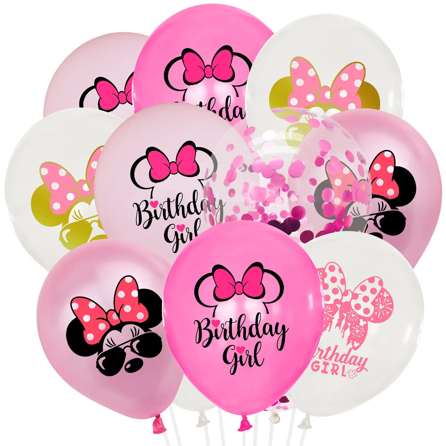 Disney Minnie Mouse Cake Decorations Minnie Party Cake Topper for Kids Birthday Party 1st Baby Shower Cake Decor Supplies Gifts