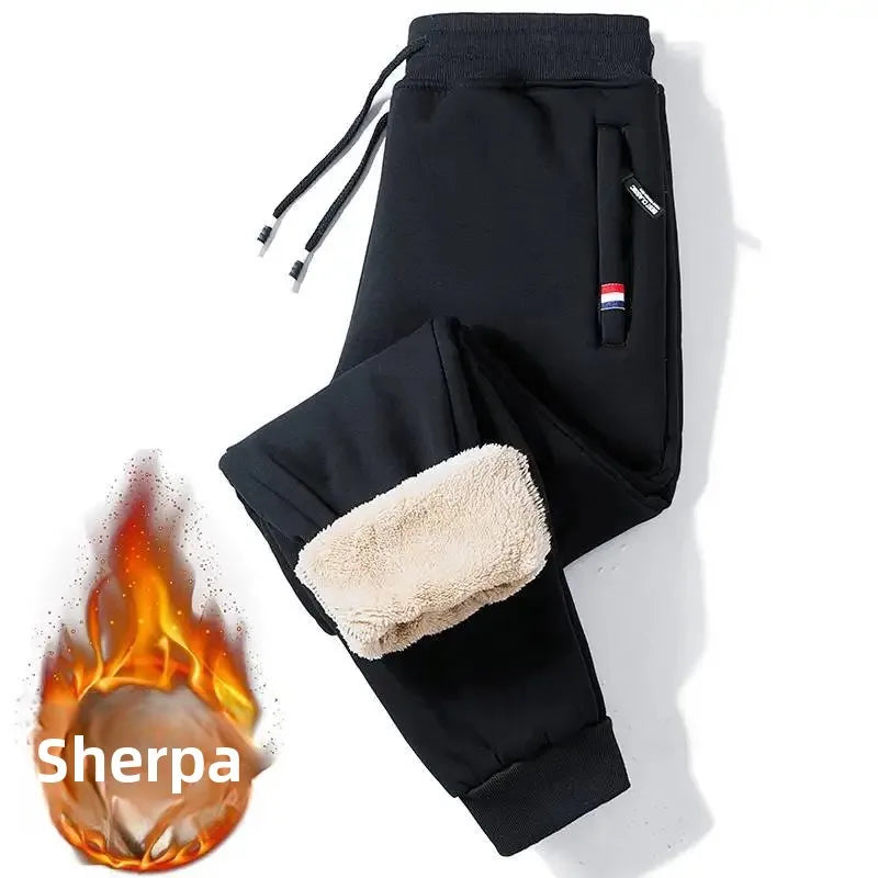 Trendy Wear-Resistant Sheep Velvet Pants For Men Casual Korean Style Slim Fit Autumn/Winter Loose Fit Trousers