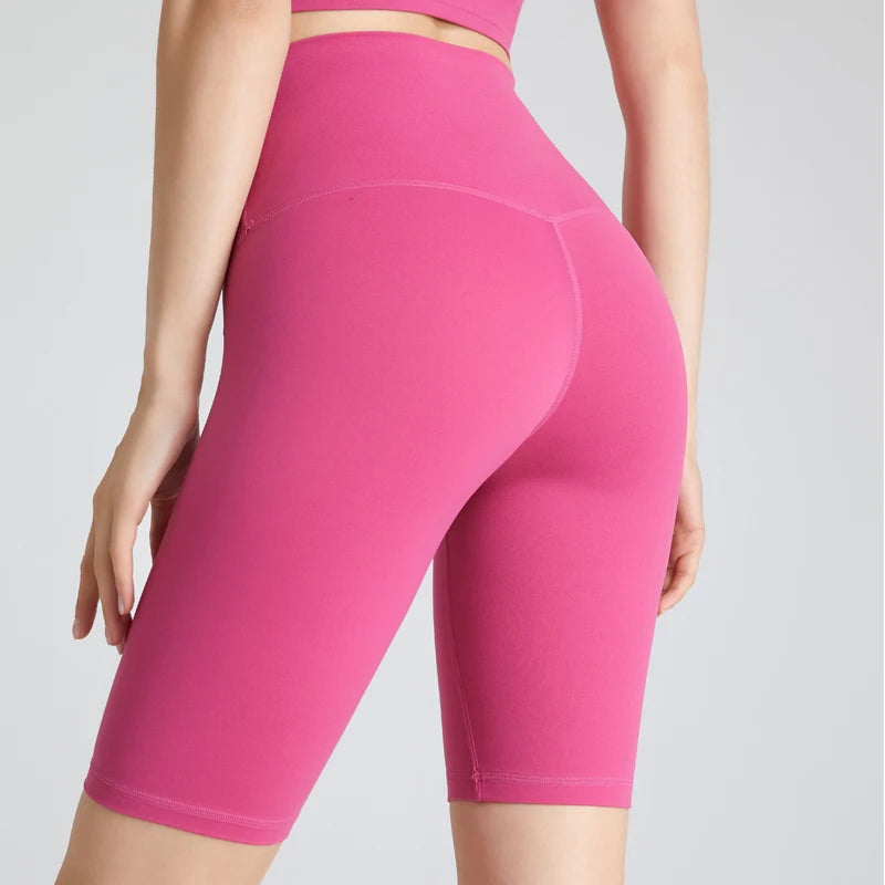 DIAS FIT JOY Women's yoga buttocks line lulu tight yoga pants lifting buttocks high waist fitness quick drying shorts - Surpriseshopper.com