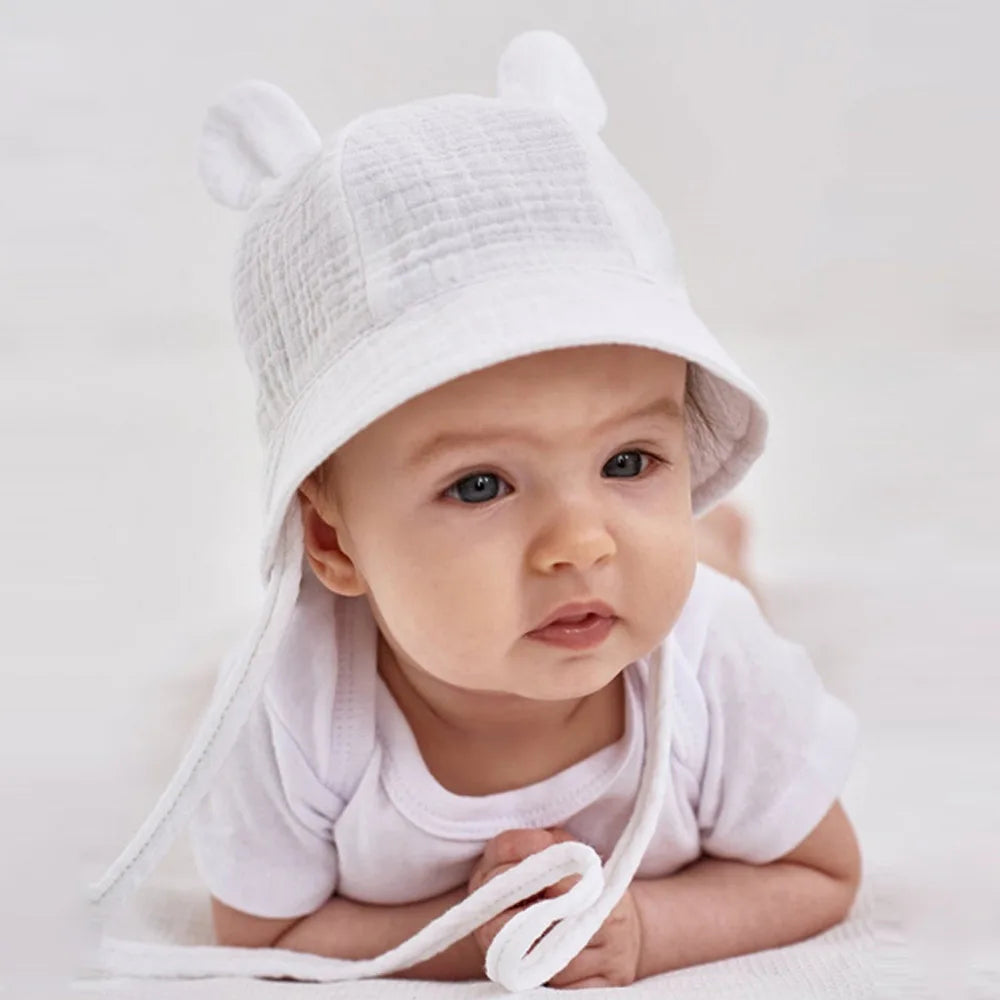 1pc TinyTrekker: Kids' Soft Cotton Adventure Bucket Hat