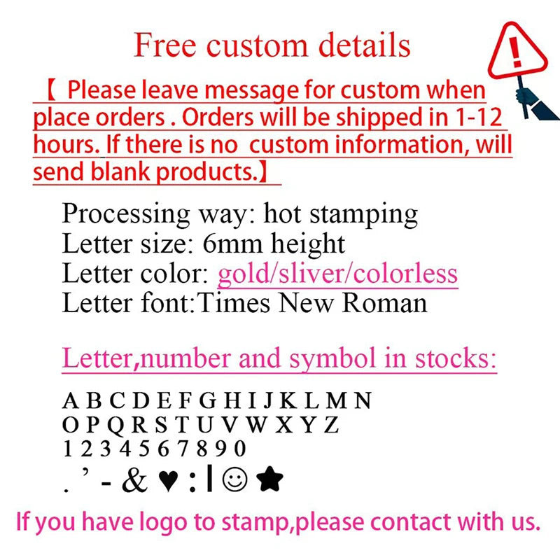 Business Office Custom Name Pencil Case Box Simple Student Zipper Pen Holder Engrave Initials Make Up Brush Cosmetic Storage Bag