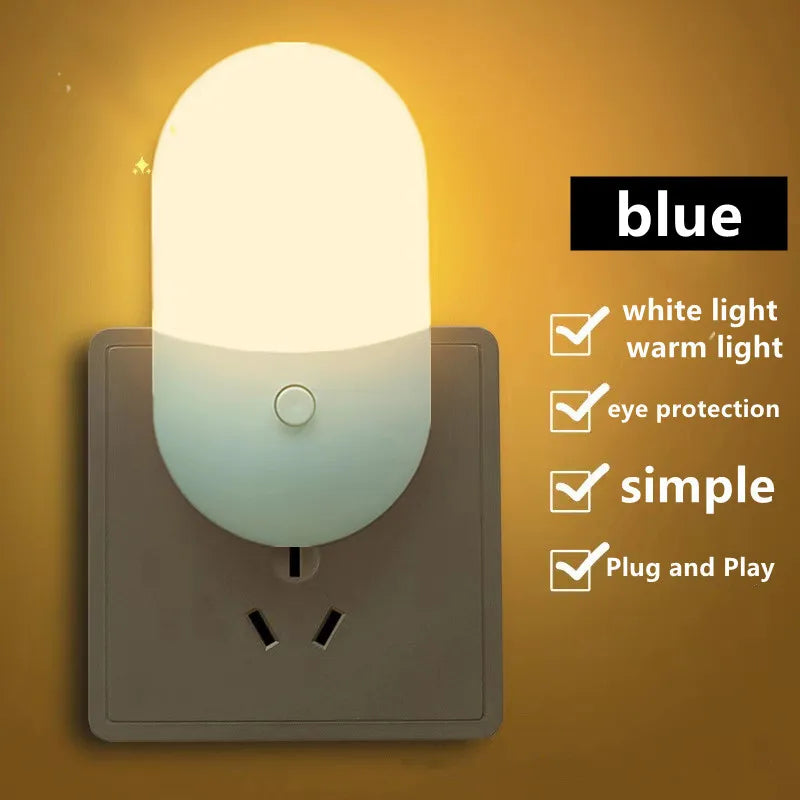 Bedside Lamp Night light EU US Plug LED Night Light AC220V Bedroom Lamp Gift for Children Cute Night Lamp For Corridor WC