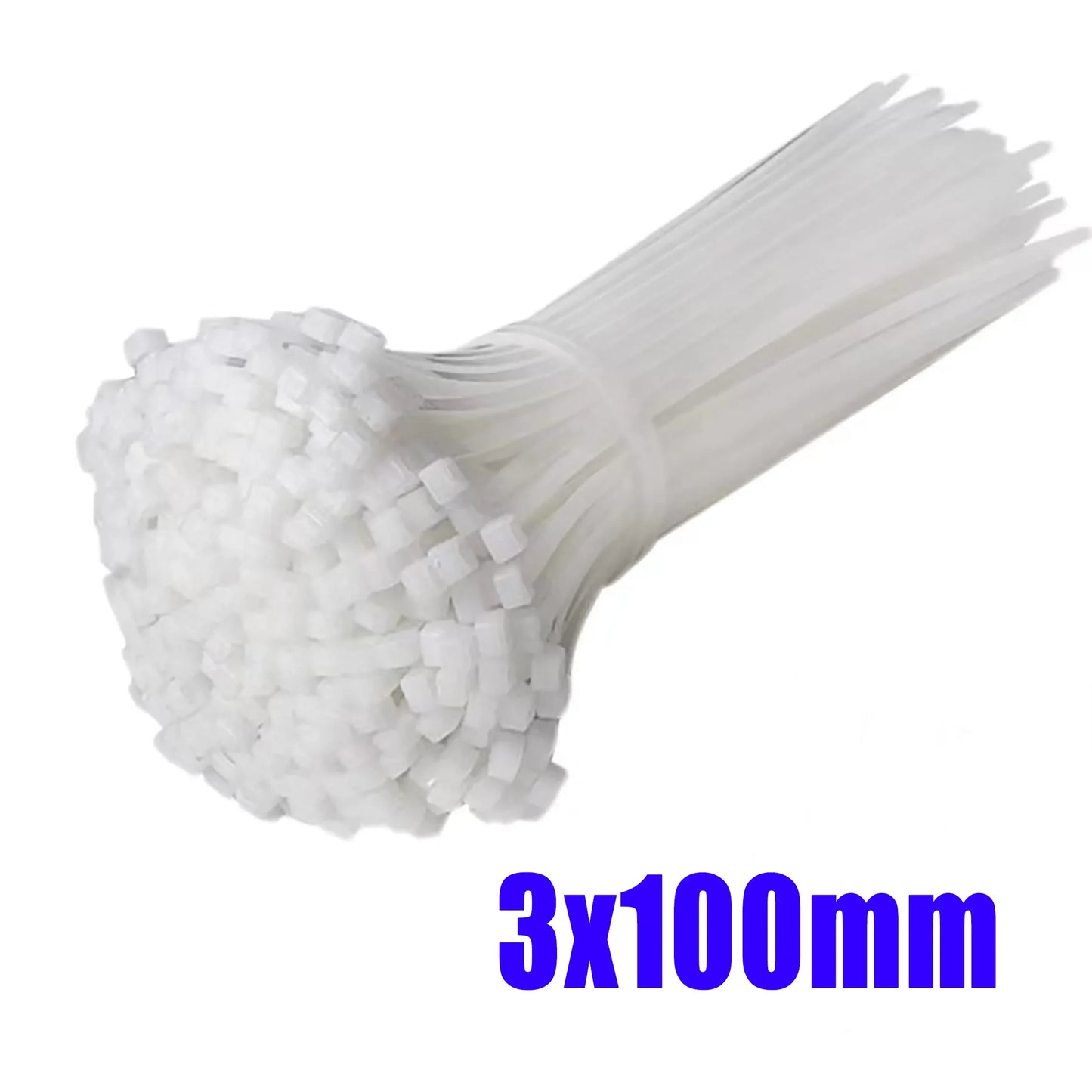 500/100Pcs Plastic Nylon Cable Ties Self-locking Cord Ties Straps Adjustable Cables Fastening Loop Home Office Wire Zip Ties