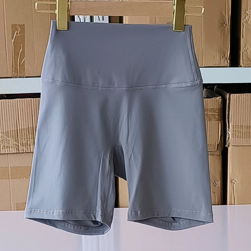 Women Sports Shorts High Waist Yoga Shorts Slim Fit Butt Lift Gym Running High Elastic Nylon Shorts Surpriseshopper.com