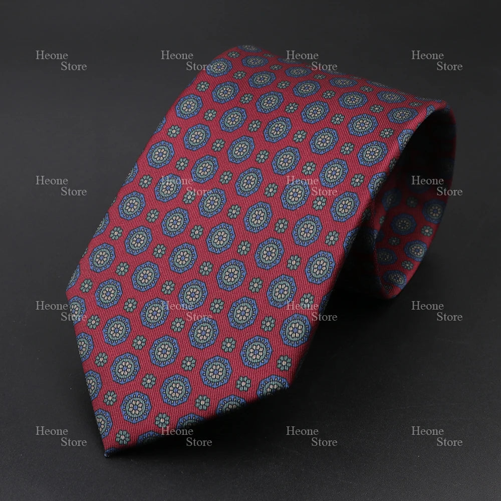 Super Soft Bohemian Silk Polyester Ties For Men Novelty Design Blue Light Color Wedding Office Business Gravata Printed Tie Gift