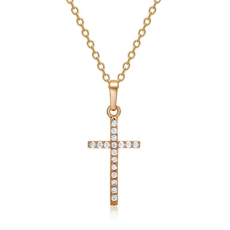 Hot Selling Jewelry Cross Pendant Necklace With Zircon Fashionable And Personalized Design Popular Hip Hop Neck Chain