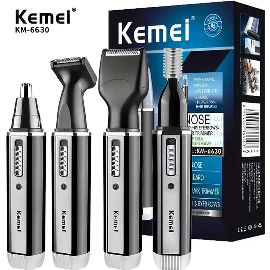 Kemei: Ultimate 4-in-1 Rechargeable Nose Hair Trimmer – Grooming Made Easy