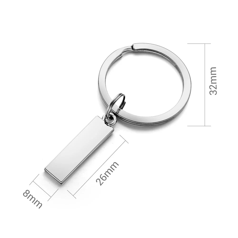 Anti-lost Keychain Small Chic Personalized Customized Keyring  for Car Name Phone Number Men Women Gift  Key Chain Holder P021 Surpriseshopper.com